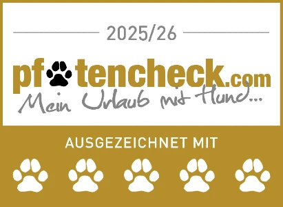 Pfotencheck 5 Pfoten Auszeichnung für hundefreundliches Hotel in Österreich